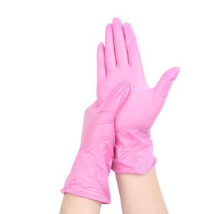 Guantes de Nitrilo Rosa (sin Polvo)
